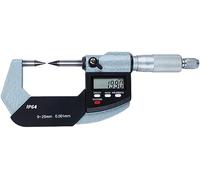 HGJHJJHK Electronic Outside Micrometer, 0-25mm Digital Point Double Tip Micrometer, Gauge Meter 0.001mm Thickness Measuring Gauge Tools, Carbide Tips,Constructive23