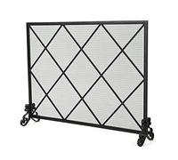 HGJHJJHK Fireplace Screen Wrought Iron Large Screen Fireplace Screen Iron Art Fireplace Partition Screen Fence Fireproof and Anti-scald Fireplace Screen, 39" W X 30.3" H X 8.7" Sp small gift