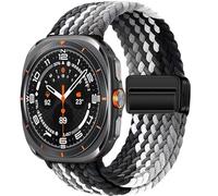 HGJHJJHK For Samsung Galaxy Watch Ultra Strap 47mm Accessories Magnetic Nylon Braided sport Bracelet Correa For Galaxy Watch 7 Ultra WatchBands