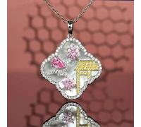 HGJHJJHK Girl 925 pendant necklace for women simulation emerald painting shell necklaces Made in China Decorations
