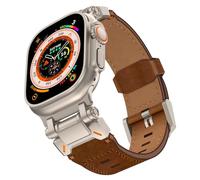 HGJHJJHK Italian Cowhide Strap For Ultra 49mm 46mm 45mm 42 44mm Luxury Men Band For IWatch Se 6 5 4 Series 10 9 8 7 Ultra 2 Bracelet Watchbands