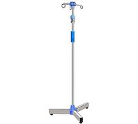 HGJHJJHK IV Stand IV Pole Stand Portable Height Adjustable Stainless Steel Infusion Stand, IV Bag Holder 4 Hook 3 Caster For Hospital And Clinic,Without Wheels,Constructive23