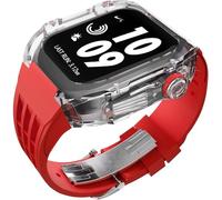 HGJHJJHK Luxury Transparent Glacier Watch Case Modification Kit，For Band Ultra 8 7 6 5 4 SE 44mm 45mm 49mm Rubber Watch Strap Replace