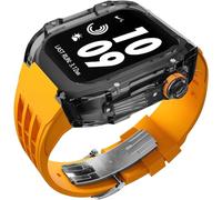 HGJHJJHK Luxury Transparent Glacier Watch Case Modification Kit,For Band Ultra 8 7 6 5 4 SE 44mm 45mm 49mm Rubber Watch Strap Replace