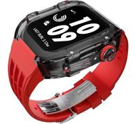 HGJHJJHK Luxury Transparent Glacier Watch Case Modification Kit，For Band Ultra 8 7 6 5 4 SE 44mm 45mm 49mm Rubber Watch Strap Replace