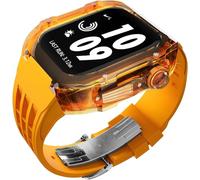 HGJHJJHK Luxury Transparent Glacier Watch Case Modification Kit，For Band Ultra 8 7 6 5 4 SE 44mm 45mm 49mm Rubber Watch Strap Replace