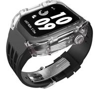 HGJHJJHK Luxury Transparent Glacier Watch Case Modification Kit，For Band Ultra 8 7 6 5 4 SE 44mm 45mm 49mm Rubber Watch Strap Replace