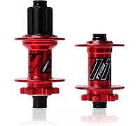 HGJHJJHK MTB Bike Hub Disc Brake Hubs 32/36 Holes Thru Axle Bearing Hub Front 100mm Rear 142mm For 7/8/9/10/11/12 Speed Cassette,Red,36 Holes