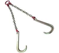 HGJHJJHK Obstacle Car Transport Tow Chain J Hook Long Shank, 4T/5T Transport Tow Chain With 2 Grab Hooks, Chain Length 1m, For Car Wrecker Recovery Breakdown Car,4t Chain+double Hook,Constructive23