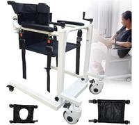HGJHJJHK Patient Lift Wheel for Home Portable Car Lift Bedside Commode Transport Adjustable in Height and Width Lift Shower Manual for Disabled People,B