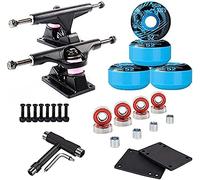 HGJHJJHK Skateboard Truck - Skate Board Standard Trucks 2pcs Skateboard Truck With Skate Wheel Riser Pad Bearing Accessory,Blackblue