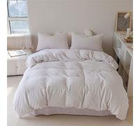 HGJHJJHK Soft Coral Fleece Duvet Cover,Thickening Warm Stripes Pattern 4-Pieces Princess Personality Bedding Set Send Gifts To Family and Friends for The Holidays (purple stripes Full)