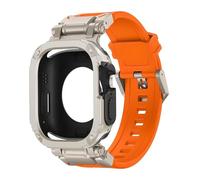 HGJHJJHK Strap Case for Band Ultra 2 49mm 44mm 45mm TPU Protector Case Cover Silicone Bracelet for IWatch Series 9 8 7 6 5 4 Watchbands