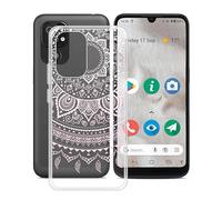 HGJTF Phone Case for Doro 8100 Plus 4G (6.1"), Slim Shockproof Soft Silicone Bumper Shell, [Ultra-Thin ] [Anti-Yellowing] Clear Back Cover for Doro 8100 Plus 4G - Pink Mandala