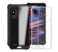 HGJTF Phone Case for Umidigi Bison GT2 Pro 5G (6.5") Clear + Black Cover with [2 Pcs Tempered Glass Screen Protector] - Slim Flexible TPU Shockproof Silicone Shell for Umidigi Bison GT2 Pro 5G