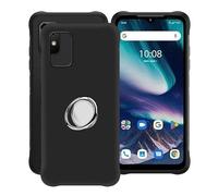 HGJTFANY Black Case for Umidigi Bison X20 (6.53") with 360 Degree Rotation Finger Ring Kickstand, Shockproof Silicone Cover Ultra-Thin Soft TPU Bumper Protective Case for Umidigi Bison X20