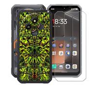 HGJTFANY Case for Blackview Fort 2 (6.56"), with [1 X Tempered Glass Screen Protector], Soft Silicone Protective Shell, Shockproof Bumper Black Phone Case for Blackview Fort 2 - Green Goblin