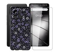 HGJTFANY Case for Gigaset GS6 Pro (6.67"), with [1 X Tempered Glass Screen Protector], Soft Silicone Protective Shell, Shockproof Bumper Black Phone Case for Gigaset GS6 Pro - Xinghai