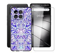 HGJTFANY Case for Gigaset GS6 Pro (6.67"), with [1 X Tempered Glass Screen Protector], Soft Silicone Protective Shell, Shockproof Bumper Black Phone Case for Gigaset GS6 Pro - Mirror