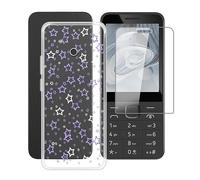 HGJTFANY Case for Nokia 215 4G 2024 (2.80") with 1 X Tempered Glass Screen Protector, Ultra-thin Shockproof Clear Shell, Soft TPU Bumper Phone Cover for Nokia 215 4G 2024 - XT35