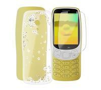 HGJTFANY Case for Nokia 3210 2024 (2.4") with 1 X Tempered Glass Screen Protector, Ultra-thin Shockproof Clear Shell, Soft TPU Bumper Phone Cover for Nokia 3210 2024 - WM91