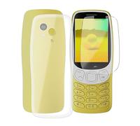 HGJTFANY Case for Nokia 3210 2024 (2.4") with 1 X Tempered Glass Screen Protector, Ultra-thin Shockproof Clear Shell, Soft TPU Bumper Phone Cover for Nokia 3210 2024 - Clear