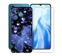 HGJTFANY Case for Oukitel C51 (6.80"), with [1 X Tempered Glass Screen Protector], Soft Silicone Protective Shell, Shockproof Bumper Black Phone Case for Oukitel C51 - XT149