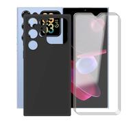 HGJTFANY Case for Oukitel C72| Screen Protector x 3| Black