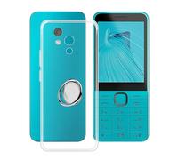 HGJTFANY Clear Case for Nokia 235 4G 2024 (2.8"), with 360° Rotating Ring Stand, Ultra-Thin Shockproof Shell, Soft TPU Bumper Protective Cover for Nokia 235 4G 2024