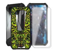 HGJTFANY Phone Case for 8849 Tank 4 Pro (6.73") with [2 x Tempered Glass Protective Film], Black Shockproof Bumper Cover Ultra-thin Soft Silicone Case for 8849 Tank 4 Pro - Green Goblin