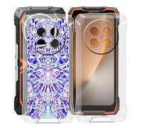 HGJTFANY Phone Case for Blackview ROCK 2 (6.67"), 2 Pieces 360° Drop Silicone Protection Shell, Ultra-Thin Soft TPU Shockproof Bumper Case for Blackview ROCK 2 - Clear + XT118