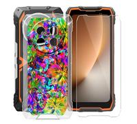 HGJTFANY Phone Case for Blackview ROCK 2 (6.67") with 1 X Tempered Glass Screen Protector, Ultra-thin Shockproof Cover, Clear (Anti-yellow) Soft TPU Shell for Blackview ROCK 2 Case - XT117