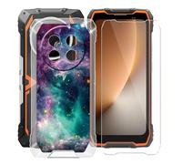 HGJTFANY Phone Case for Blackview ROCK 2 (6.67") with 1 X Tempered Glass Screen Protector, Ultra-thin Shockproof Cover, Clear (Anti-yellow) Soft TPU Shell for Blackview ROCK 2 Case - WMA33