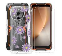 HGJTFANY Phone Case for Blackview ROCK 2 (6.67") with 1 X Tempered Glass Screen Protector, Ultra-thin Shockproof Cover, Clear (Anti-yellow) Soft TPU Shell for Blackview ROCK 2 Case - XT41