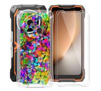 HGJTFANY Phone Case for Blackview ROCK 2 (6.67") with [2 X Tempered Glass Screen Protector], Soft Silicone Shockproof Cover Ultra-thin Clear TPU Bumper Case for Blackview ROCK 2 - XT117