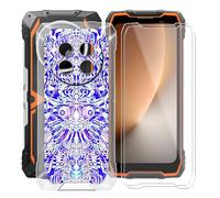 HGJTFANY Phone Case for Blackview ROCK 2 (6.67") with [2 X Tempered Glass Screen Protector], Soft Silicone Shockproof Cover Ultra-thin Clear TPU Bumper Case for Blackview ROCK 2 - XT118