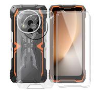 HGJTFANY Phone Case for Blackview ROCK 2 (6.67") with [3 X Tempered Glass Screen Protector], Soft Silicone Shockproof Cover Ultra-thin Clear TPU Bumper Case for Blackview ROCK 2 - Clear