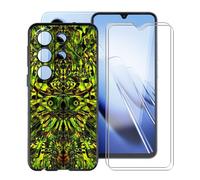 HGJTFANY Phone Case for Blackview Wave 10 (6.88") with [2 x Tempered Glass Protective Film], Black Shockproof Bumper Cover Ultra-thin Soft Silicone Case for Blackview Wave 10 - Green Goblin