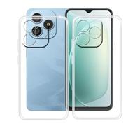 HGJTFANY Phone Case for Blackview Wave 9C (6.56"), 2 Pieces 360° Drop Silicone Protection Shell, Ultra-Thin Soft TPU Shockproof Bumper Case for Blackview Wave 9C - Clear + Clear