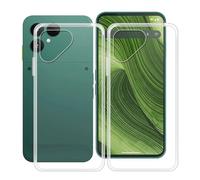 HGJTFANY Phone Case for Fairphone Gen 6 (6.31"), 2 Pieces 360° Drop Silicone Protection Shell, Ultra-Thin Soft TPU Shockproof Bumper Case for Fairphone Gen 6 - Clear + Clear