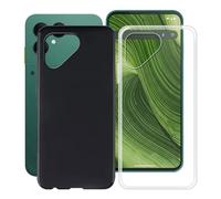 HGJTFANY Phone Case for Fairphone Gen 6 (6.31"), 2 pieces 360° Drop TPU Protection Shell, Ultra-Thin Soft Silicone Shockproof Bumper Cover for Fairphone Gen 6 - Clear + Black