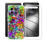 HGJTFANY Phone Case for Gigaset GS6 Pro (6.67"), 2 Pieces 360° Drop Silicone Protection Shell, Ultra-Thin Soft TPU Shockproof Bumper Case for Gigaset GS6 Pro - Clear + XT117