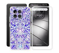 HGJTFANY Phone Case for Gigaset GS6 Pro (6.67"), 2 Pieces 360° Drop Silicone Protection Shell, Ultra-Thin Soft TPU Shockproof Bumper Case for Gigaset GS6 Pro - Clear + XT118