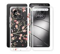 HGJTFANY Phone Case for Gigaset GS6 Pro (6.67"), 2 Pieces 360° Drop Silicone Protection Shell, Ultra-Thin Soft TPU Shockproof Bumper Case for Gigaset GS6 Pro - Clear + WM84