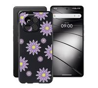 HGJTFANY Phone Case for Gigaset GS6 Pro (6.67"), TPU Shockproof Bumper Case, 360° Drop Protection Shell Ultra-Thin Soft Silicone Cover for Gigaset GS6 Pro - Purple flower
