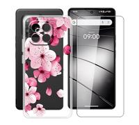 HGJTFANY Phone Case for Gigaset GS6 Pro (6.67") with 1 X Tempered Glass Screen Protector, Ultra-thin Shockproof Cover, Clear (Anti-yellow) Soft TPU Shell for Gigaset GS6 Pro Case - WM113