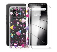 HGJTFANY Phone Case for Gigaset GS6 Pro (6.67") with [2 X Tempered Glass Screen Protector], Soft Silicone Shockproof Cover Ultra-thin Clear TPU Bumper Case for Gigaset GS6 Pro - YQ29