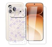 HGJTFANY Phone Case for Honor 600 Pro (6.57") with 1 X Tempered Glass Screen Protector, Ultra-thin Shockproof Cover, Clear (Anti-yellow) Soft TPU Shell for Honor 600 Pro Case - XT35