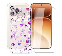 HGJTFANY Phone Case for Honor 600 Pro (6.57") with 1 X Tempered Glass Screen Protector, Ultra-thin Shockproof Cover, Clear (Anti-yellow) Soft TPU Shell for Honor 600 Pro Case - XT123