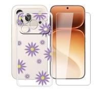 HGJTFANY Phone Case for Honor 600 Pro (6.57") with 1 X Tempered Glass Screen Protector, Ultra-thin Shockproof Cover, Clear (Anti-yellow) Soft TPU Shell for Honor 600 Pro Case - XT41